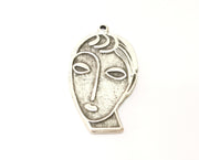 2 Silver Charms Antique Silver Plated Charms (53x28mm)  G18023
