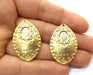 2 Gold Charms Gold Plated Charms  (38x25mm)  G18039