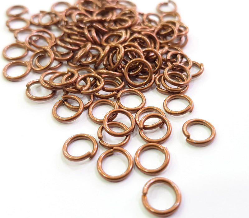 100 Antique Copper Brass Jumpring (8 mm) Strong jumpring  , 18 guage  G9466