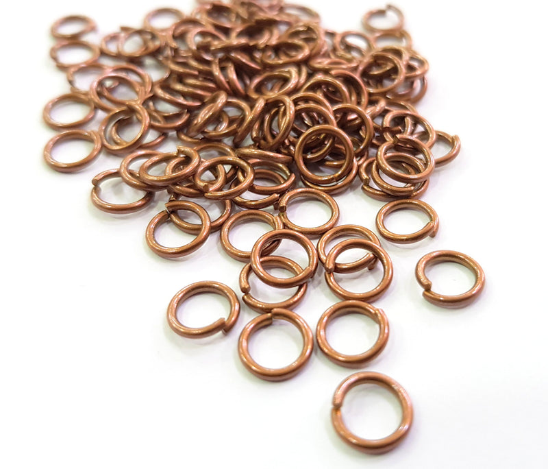 100 Antique Copper Brass Jumpring (8 mm) Strong jumpring  , 18 guage  G9466
