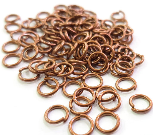 100 Antique Copper Brass Jumpring (8 mm) Strong jumpring  , 18 guage  G9466