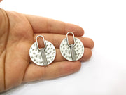 2 Silver Charms Antique Silver Plated Charms (37x30mm)  G17904