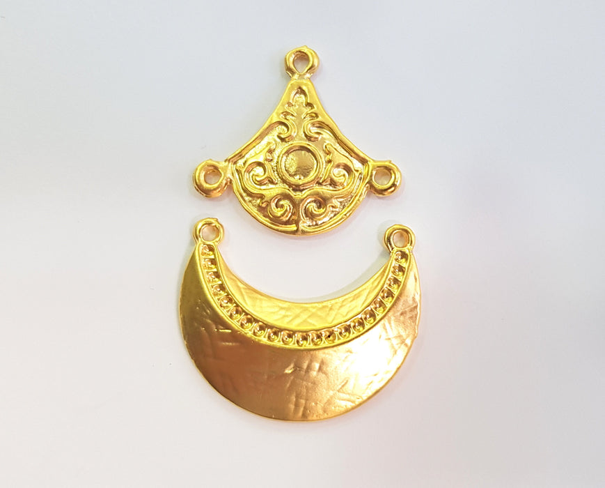 Gold Charm Set Gold Plated Charms  (50x30mm)  G17855