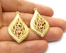 2 Gold Charms Gold Plated Charms  (42x23mm)  G18046