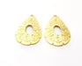 2 Gold Charms Gold Plated Charms (39x26mm) G18053