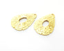 2 Gold Charms Gold Plated Charms (39x26mm) G18053