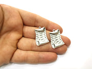 2 Letter Charms Antique Silver Plated Charms (29x20mm) G18080