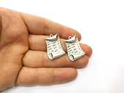 2 Letter Charms Antique Silver Plated Charms (29x20mm) G18080