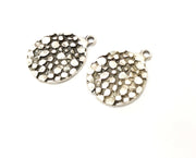 2 Silver Charms Antique Silver Plated Charms (30x23mm) G18087