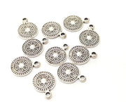 20 Silver Charms Antique Silver Plated Charms (11mm) G18095