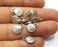 10 Oyster Sea Shell (Double Sided) Charms Antique Silver Plated Charms (13x10mm)  G18127