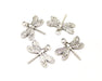 10 Dragonfly Charms Antique Silver Plated Charms (21x19mm)  G18148