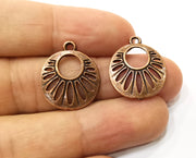 10 Copper Charms Antique Copper Plated Charms (22x19mm)  G18170