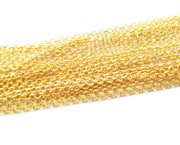 Gold Plated Rolo Chain (3.2 mm) 1 Meter - 3.3 Feet  G18176