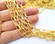 Gold Plated Chain (12.8x6.2 mm) 1 Meter - 3.3 Feet  G18178