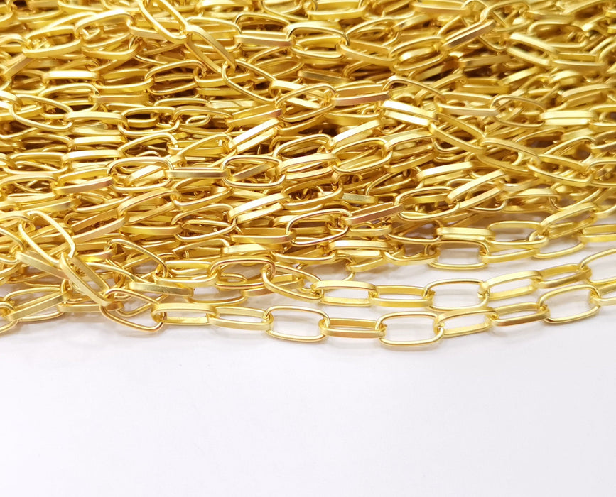 Gold Plated Chain (10.2x4.7 mm) 1 Meter - 3.3 Feet  G18179