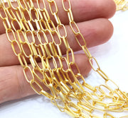 Gold Plated Chain (10.2x4.7 mm) 1 Meter - 3.3 Feet  G18179