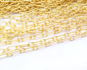 Gold Plated Chain (10x5+6x5 mm) 1 Meter - 3.3 Feet  G18181