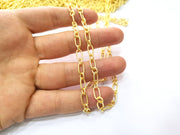 Gold Plated Chain (10x5+6x5 mm) 1 Meter - 3.3 Feet  G18181