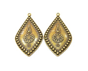 2 Antique Bronze Charm Antique Bronze Plated Charm (60x32mm) G18204