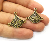 4 Antique Bronze Charm Connector Antique Bronze Plated Charm (27x25mm) G18207