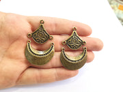 2 Sets Antique Bronze Charm Connector Antique Bronze Plated Charm (48x30mm) G18208