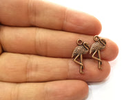 10 Flamingo Charms Antique Copper Plated Charms (23x12mm)  G18229