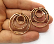 2 Charms Antique Copper Plated Charms (35x34mm)  G18238