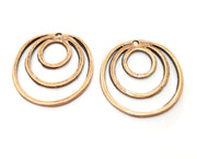 2 Charms Antique Copper Plated Charms (35x34mm)  G18238