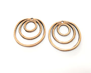 2 Charms Antique Copper Plated Charms (35x34mm)  G18238