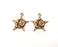 5 Sun,Moon and Star Charms Antique Copper Plated Charms (27x24mm)  G18248