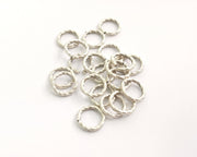 20 Twisted Jump rings Findings Connector  Antique Silver Jumpring open link (10mm) G18250