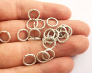 20 Twisted Jump rings Findings Connector  Antique Silver Jumpring open link (10mm) G18250