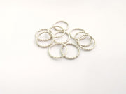 10 Twisted Jump rings Findings Connector  Antique Silver Jumpring open link (20mm) G18251