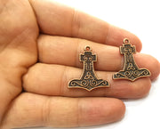 4 Copper Charms Antique Copper Plated Charms (28x24mm)  G18262