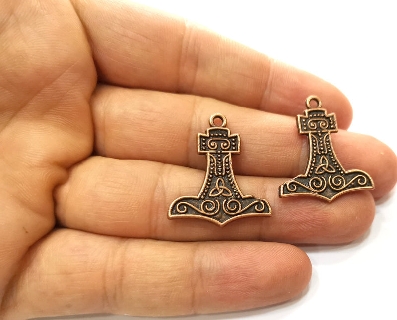 4 Copper Charms Antique Copper Plated Charms (28x24mm)  G18262