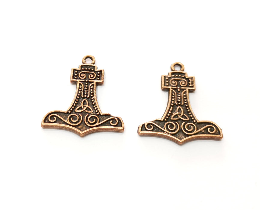 4 Copper Charms Antique Copper Plated Charms (28x24mm)  G18262