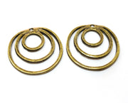 2 Charms Antique Bronze Plated Charms (35x34mm)  G18276