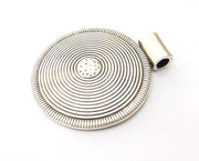Silver Large Pendant Antique Silver Plated Pendant (80x66mm)  G17878