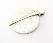 Silver Large Pendant Antique Silver Plated Pendant (83x66mm)  G17879