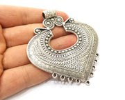 Silver Large Pendant Antique Silver Plated Pendant (81x73mm)  G17880