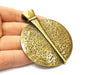 Antique Bronze Large Pendant Antique Bronze Plated Pendant (83x66mm) G17886