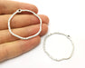 10 Silver Circle Charms Antique Silver Plated Metal (43 mm)  G17897