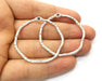 10 Silver Circle Charms Antique Silver Plated Metal (43 mm)  G18512