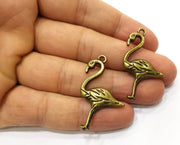 5 Flamingo Charms Antique Bronze Plated Charms (39x24mm)  G18286