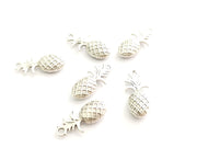 5 Pineapple Charms Antique Silver Plated Charms (22x9mm) G18317