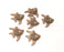 10 Fish Charms Antique Copper Plated Charms (21x18mm)  G18339