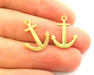 10 Anchor Charms Gold Plated Charms (21x16mm) G18340