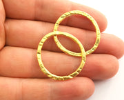 4 Gold Charms Gold Plated Charms (30mm) G18343