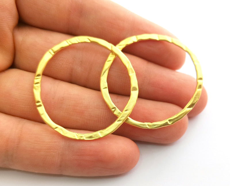 4 Gold Charms Gold Plated Charms (40mm) G18350